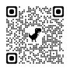 QR code with a pixelated dinosaur icon in the center.