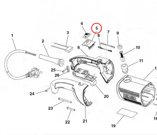 RIDGID 45608 -  Forward / Reverse Switch - Image 2