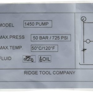 RIDGID 51102 - SCHEMATIC LABEL 1450